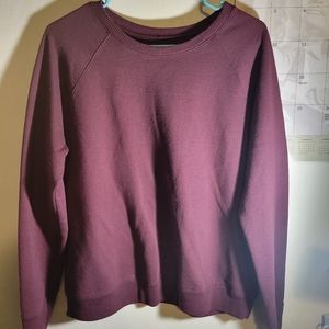 Long sleeve crew neck. Dark purple.